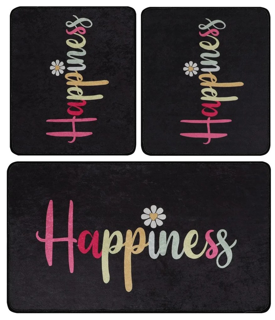 Fürdőszobaszőnyeg Szett (3 db) Happiness Djt
