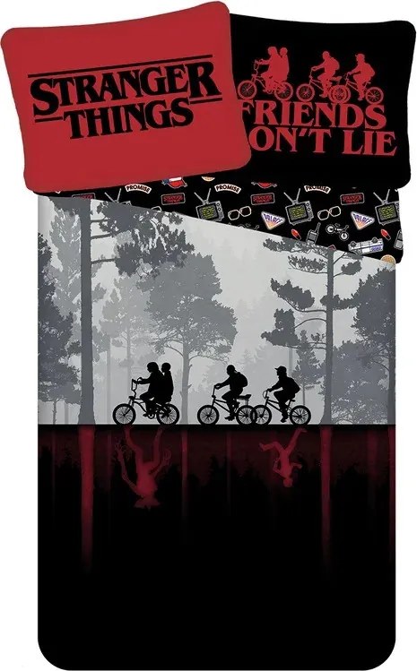Stranger Things Upside Down Dark ágyneműhuzat 140×200cm, 70×90 cm