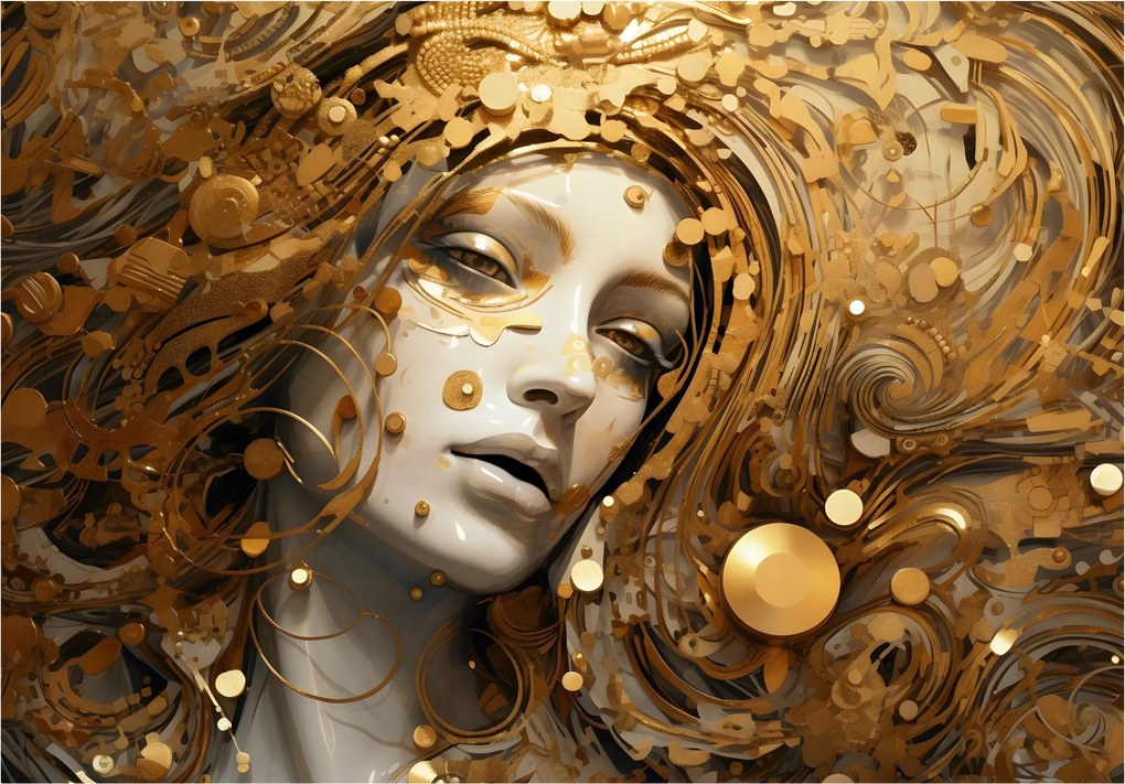 Fotótapéta Arany Elegancia Absztrakt Nő Stílus Belső tér 416x290 +ragasztó