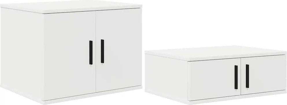 vidaXL Tárolószekrény 2 pcs Fehér 103 x 41 x 40 cm Faanyag