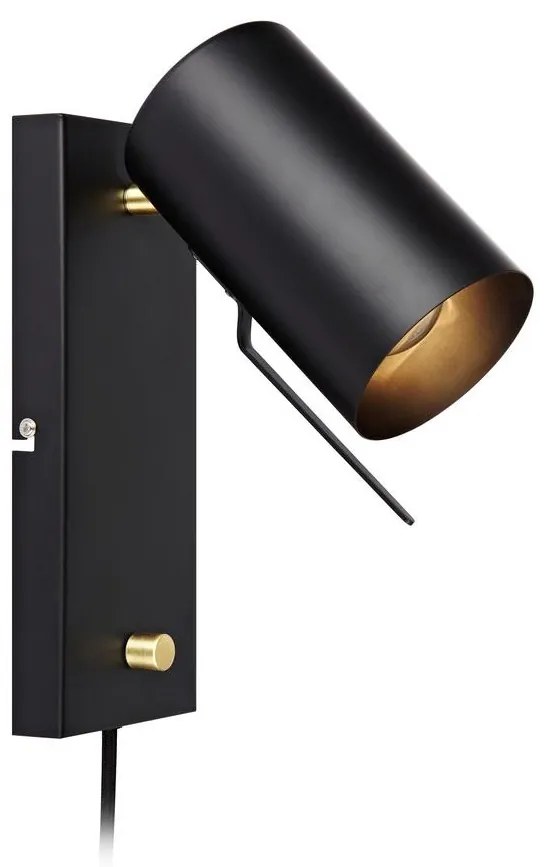 Markslöjd 106587 - Dimmelhető fali lámpa CARRIE 1xGU10/35W/230V fekete