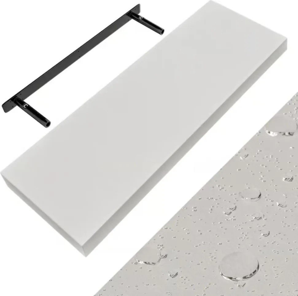 FIGO + fali polc konzollal, 70cm, fehér Casaria