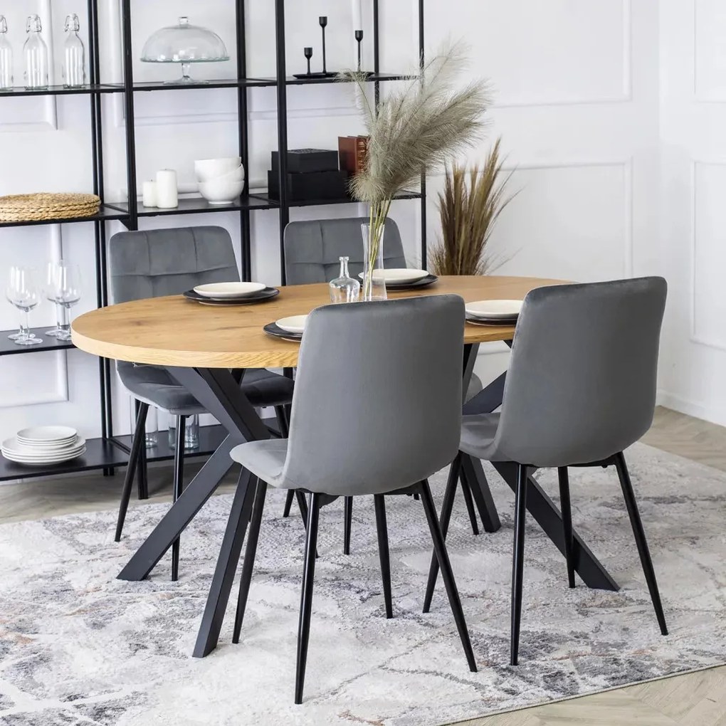 Szürke Bársony Étkezőszék. PERU Belföldi Raktárról