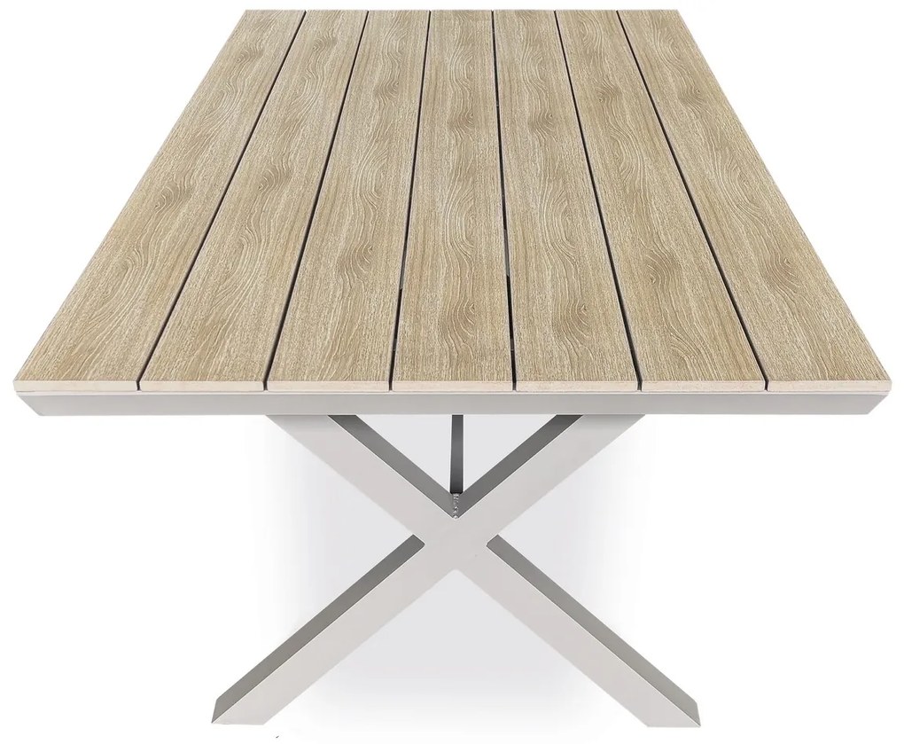 Autronic Kerti asztal, alumínium, polifa, bézs, AZT-S1510 OAK