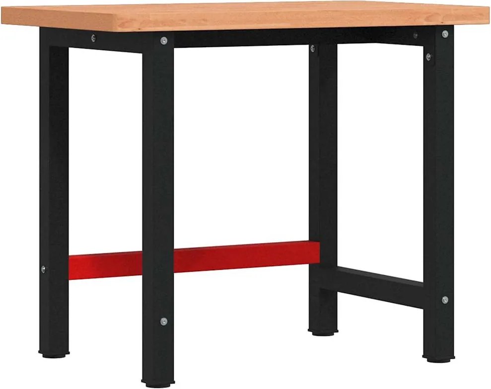 vidaXL tömör bükkfa négyszög alakú munkapad 100 x 60 x 83 cm