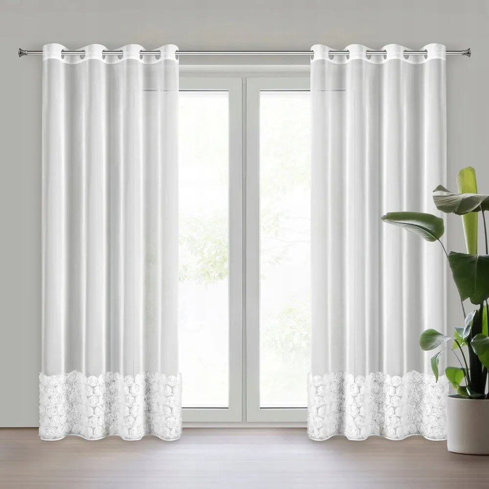 Hálós készfüggöny Roses 140x250 Eva Minge Eurofirany