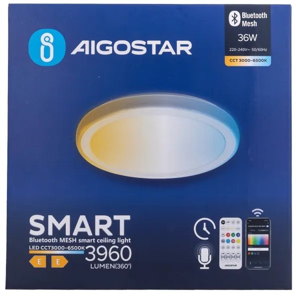 Aigostar - LED mennyezeti lámpa LED/36W/230V + távirányító