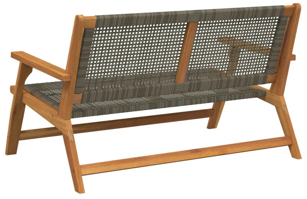 Kerti pad Szürke 122x76x73.5 cm Tömör akácfa