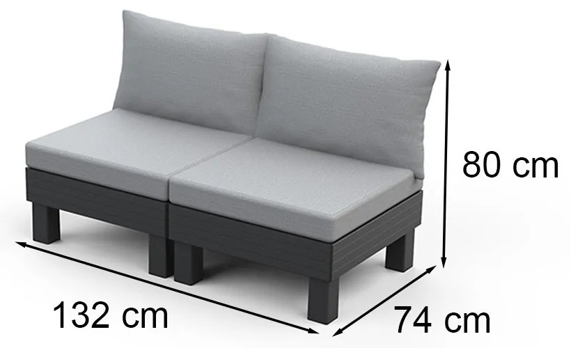 Elements 2 személyes kerti kanapé