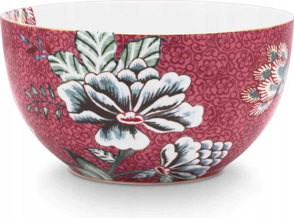 Flower Festival Dark Pink PiP Studio tál, 400 ml