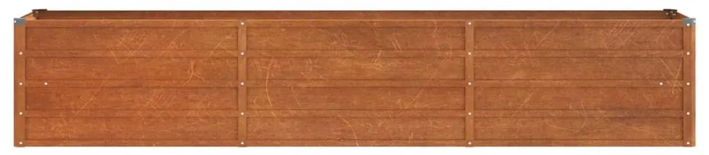 Rozsda színű corten acél kerti magaságyás 240 x 40 x 45 cm