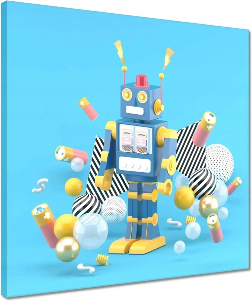 Vászonkép 40x40 Kék robot