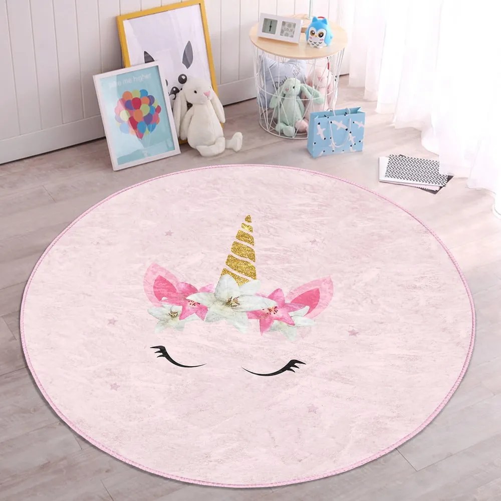 Rózsaszín gyerek szőnyeg ø 120 cm Comfort – Mila Home