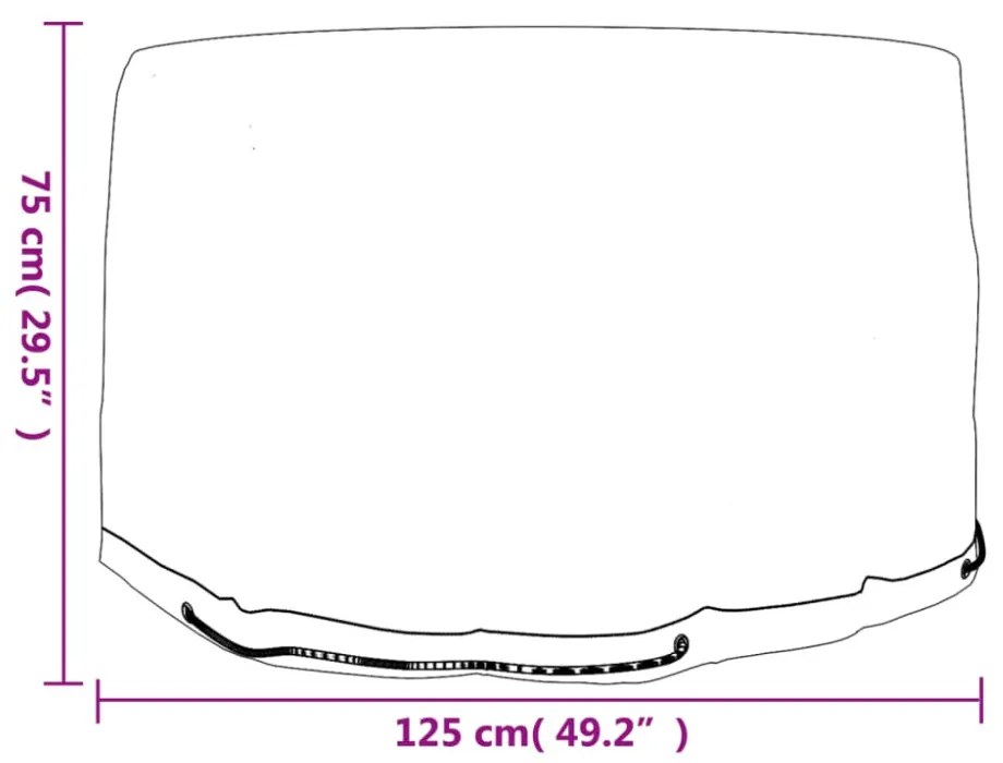 2 db kerek kerti bútorhuzat 6 fűzőlyukkal Ø125 x 75 cm