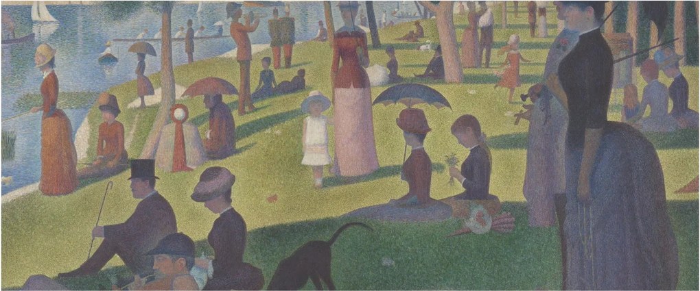 Kép - Georges Seurat, A Sunday on La Grande Jatte, reprodukciók (120x50 cm)