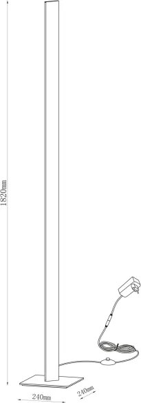 LED állólámpa BERNADETTA LED/28W/230V 4000K fekete