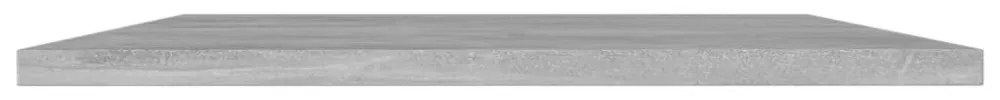 4 db betonszürke szerelt fa könyvespolc lap 80 x 40 x 1,5 cm