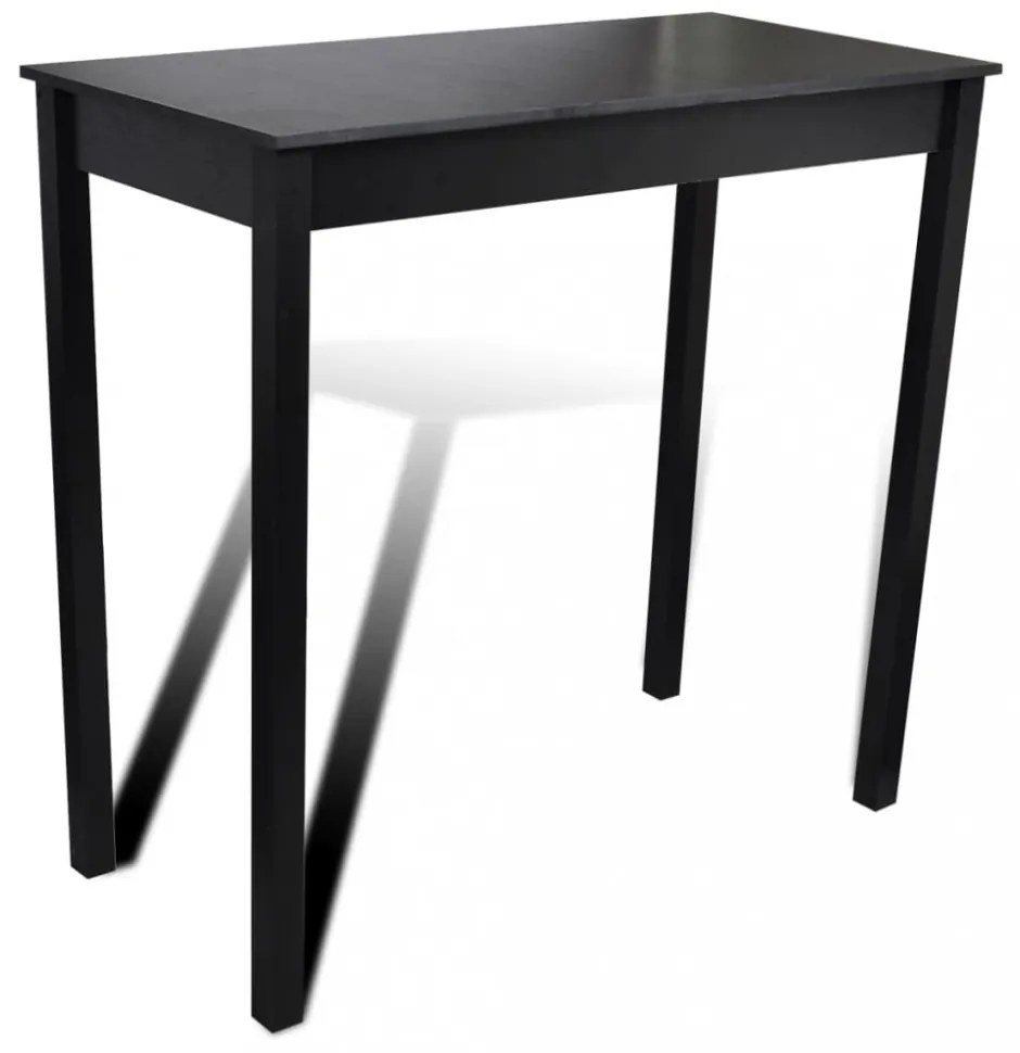 fekete MDF bárasztal 115 x 55 x 107 cm