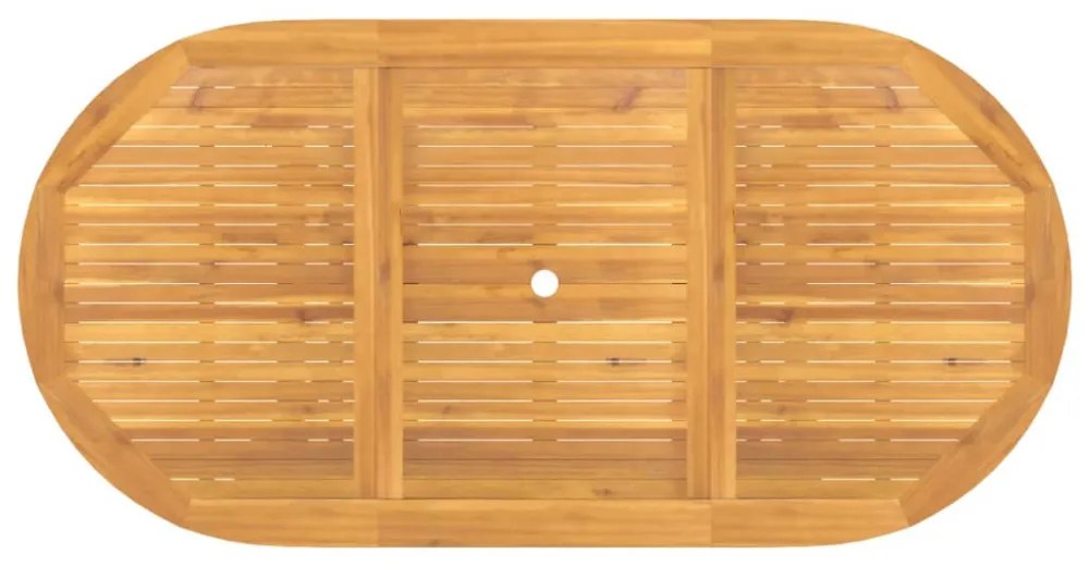 kihúzható tömör tíkfa kerti asztal 110-160 x 80 x 75 cm