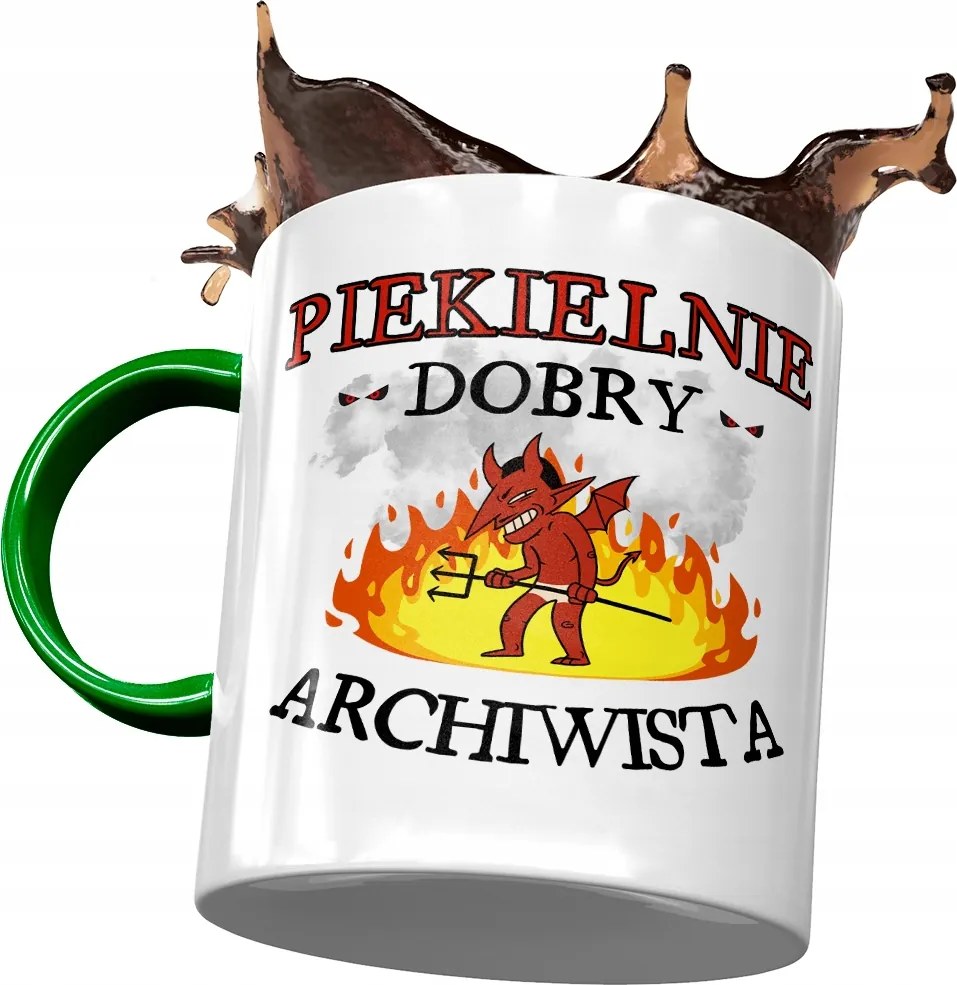 Zöld Bögre Levéltárosnak Pokolian Jó Nyomtatott Fotóval