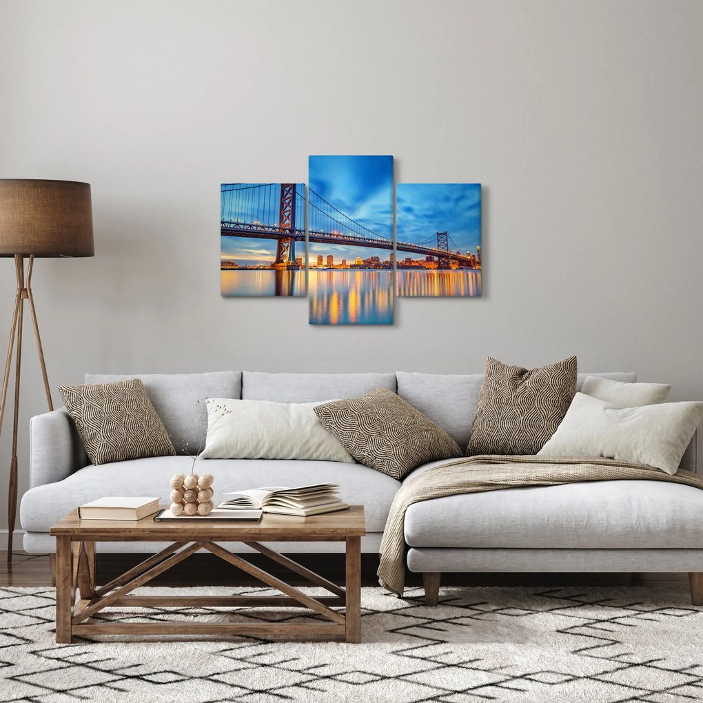 Kép - Benjamin Franklin híd, Philadelphia (90x60 cm)
