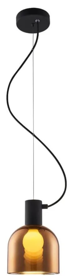 Klausen 111050 - Csillár zsinóron FIRE 1xE27/9W/230V barna/fekete