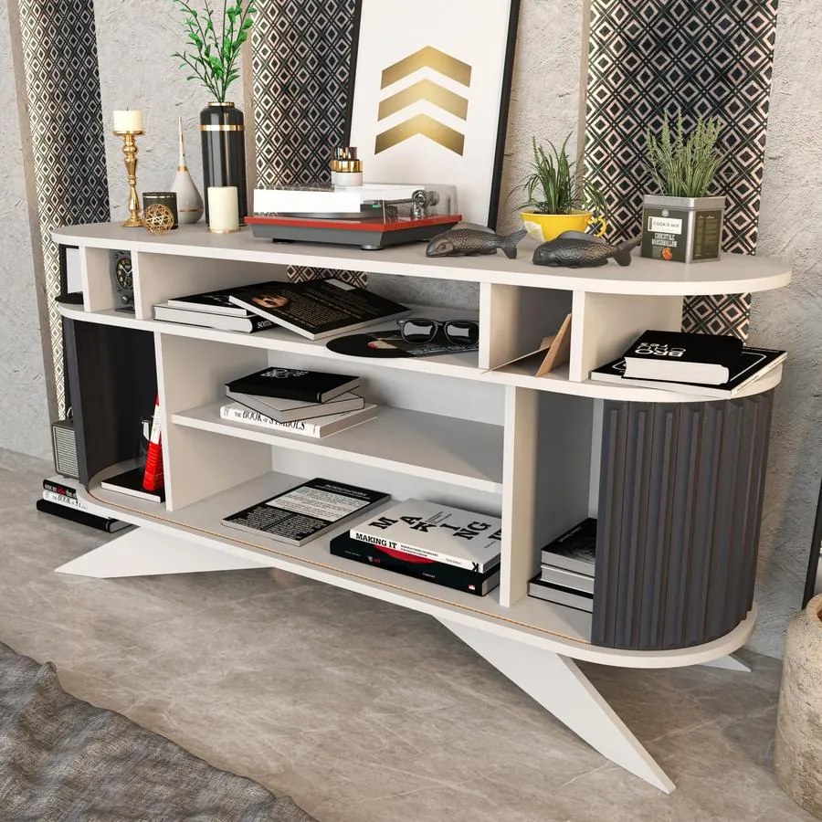 Konzolasztal Stor - White, Anthracite