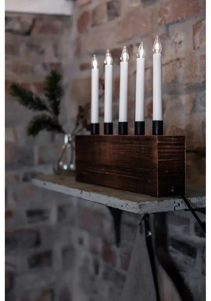 Barna karácsonyi fénydekoráció Albero – Markslöjd