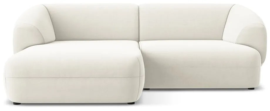 Fehér bársony sarokkanapé (bal oldali) Moana – Makamii