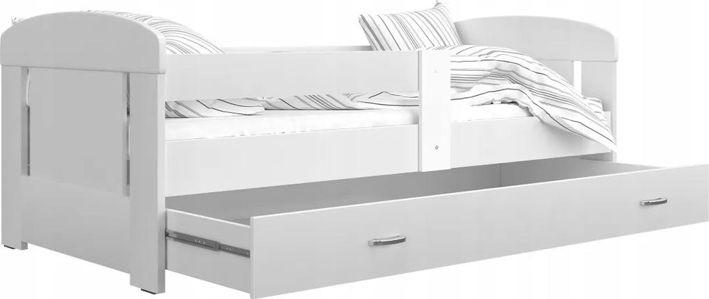 GL Filip Color Fehér ágy gyerekeknek Ágy nagysága: 180x80