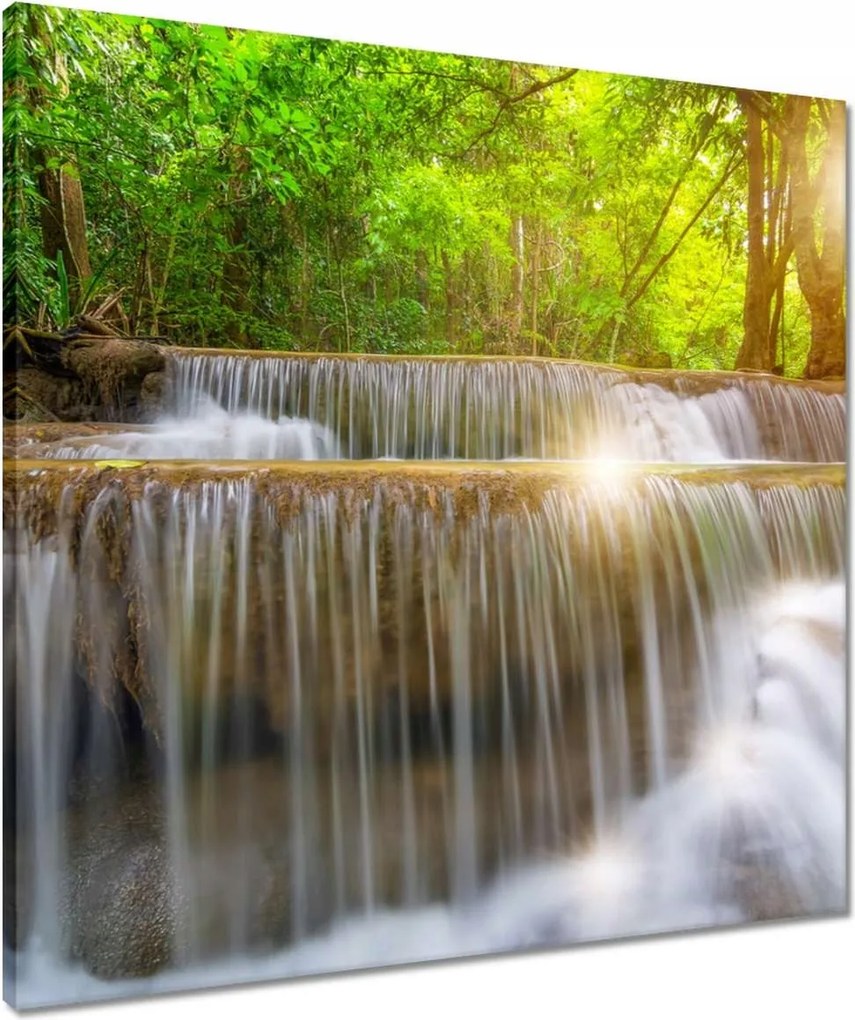 Vászonkép 60x60 Ázsiai tájkép Vízesés