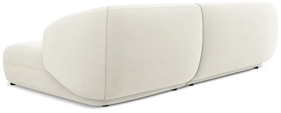Fehér bársony sarokkanapé (jobb oldali) Moana – Makamii