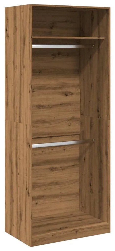 vidaXL kézműves tölgy színű szerelt fa ruhásszekrény 80 x 50 x 200 cm