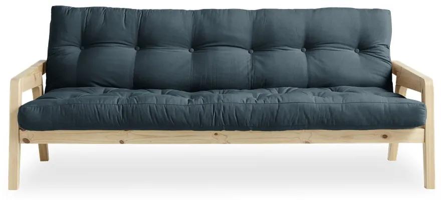 Grab Natural/Petrol Blue olajkék variálható kinyitható kanapé - Karup Design