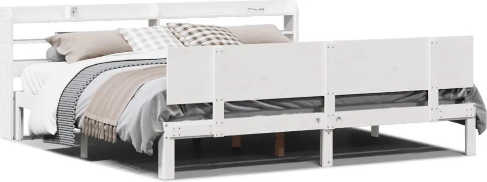 vidaXL fehér ágykeret fejtámlával matrac nélkül 200x200 cm