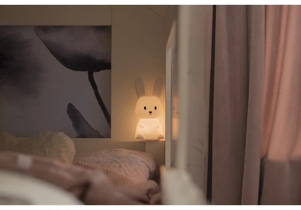 Fehér LED gyerek éjjeli lámpa Bunny - Star Trading