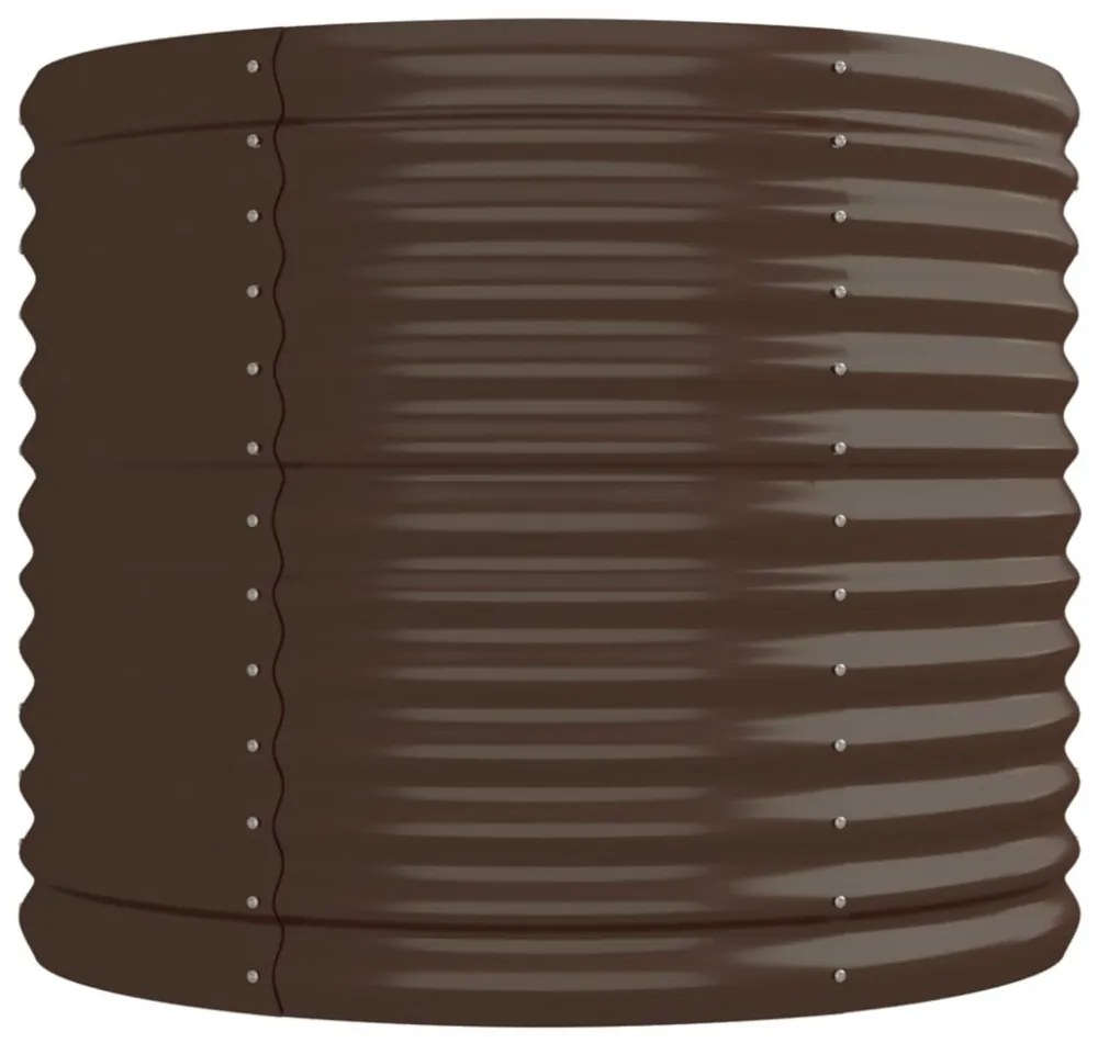 barna horganyzott acél kerti magaságyás 224x80x68 cm