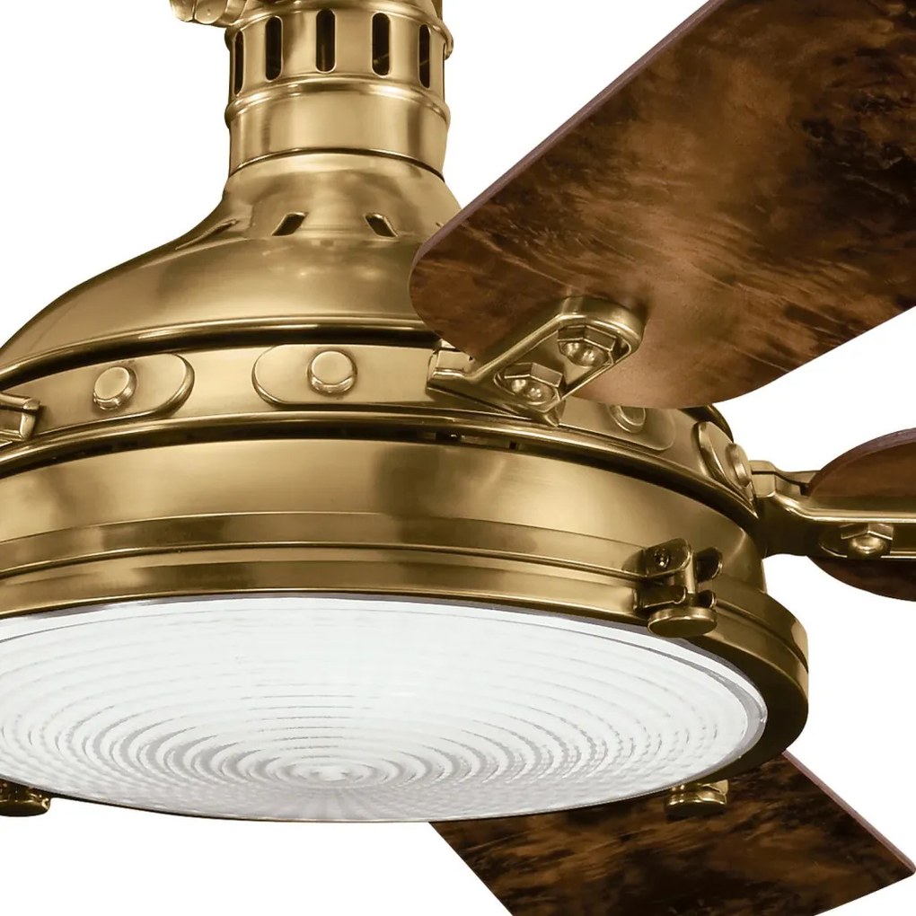 KICHLER KLFHTTERSBAY56BAB HATTERAS Ventilátoros lámpa Sárgaréz, Faipari LED IP44