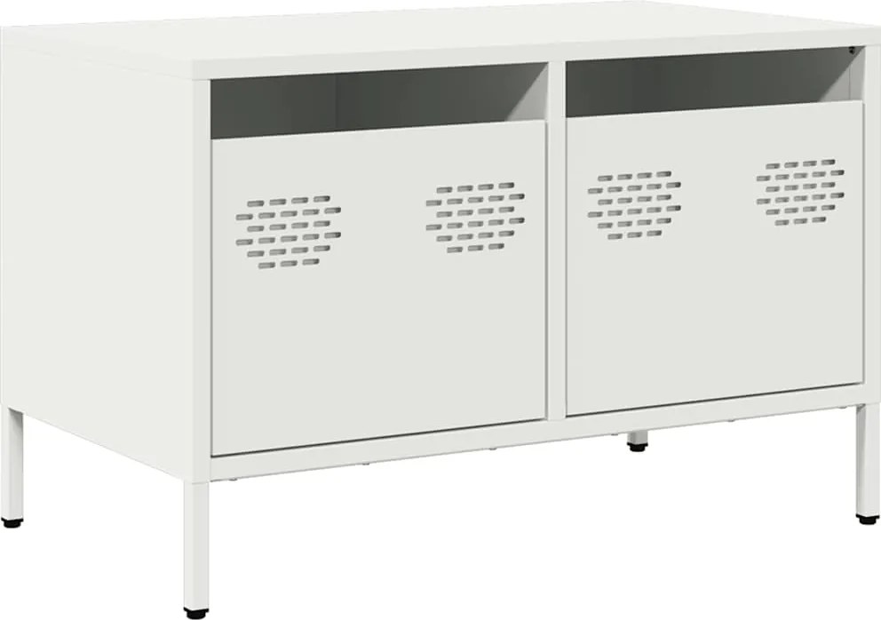 vidaXL fehér hidegen hengerelt acél TV-szekrény 68 x 39 x 43,5 cm