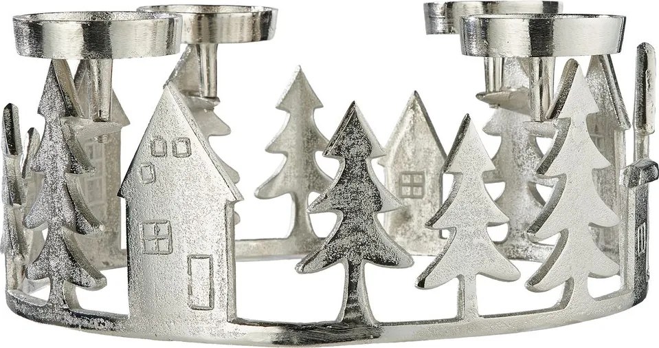 adventi gyertyatartó Ø 35 cm, ezüst