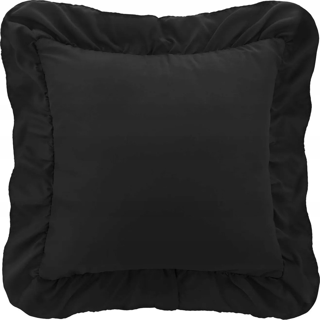 Ruffy fodros ágyneműhuzat 40x40 fekete