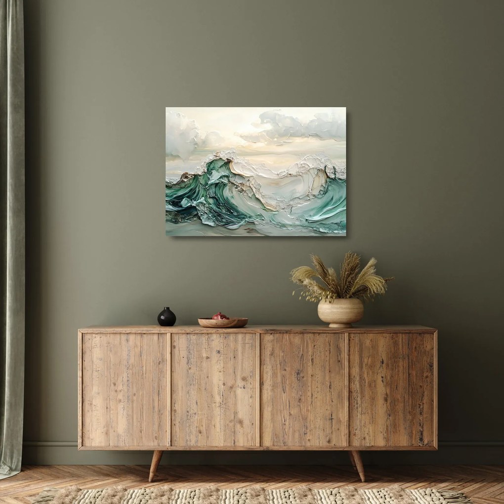 Üveg kép - 3D tengeri absztrakció (70x50 cm)