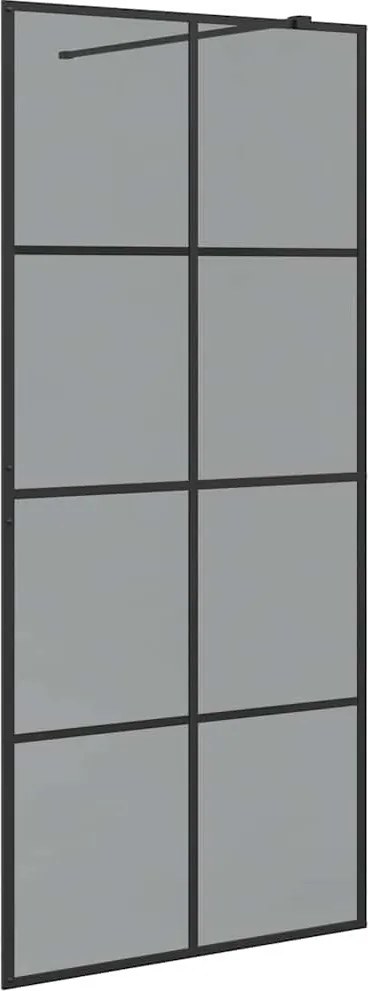 vidaXL Walk-in zuhanyfal Fekete 90 x 195 cm edzett üveg