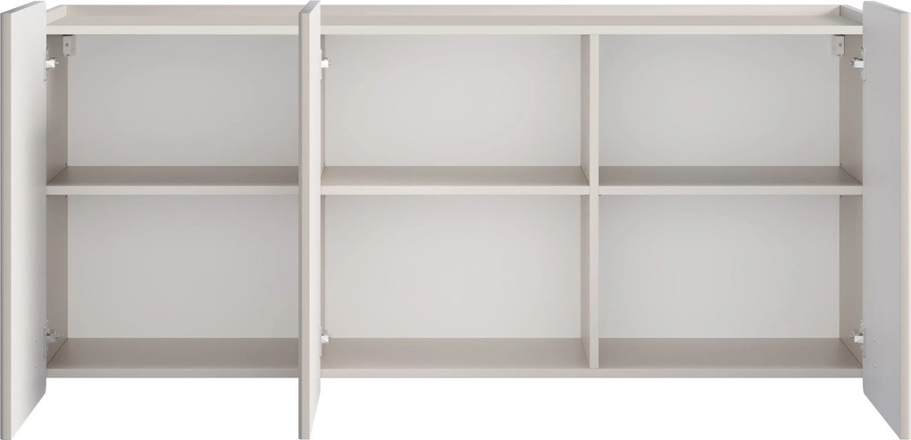 Malmi függesztett komód 150 cm háromajtós - kasmír / fekete