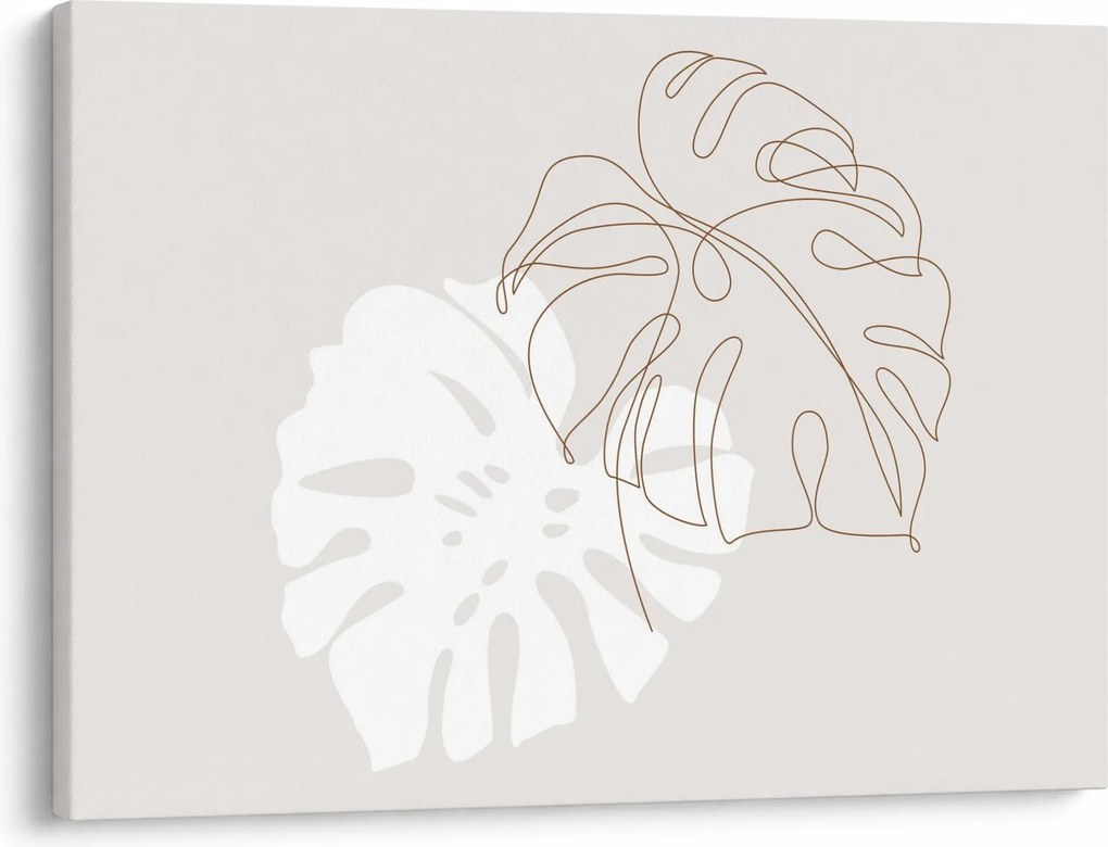 Kép - Line art monstera N⁰2 (70x50 cm)
