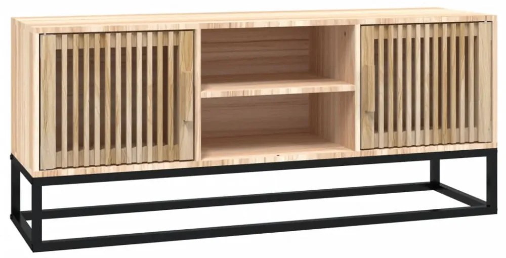 szerelt fa és vas TV-szekrény 105x30x45 cm