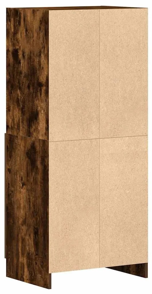 vidaXL füstös tölgy színű szerelt fa konyhaszekrény 57x41,5x131,5 cm