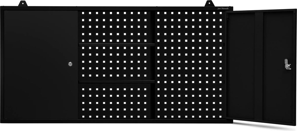 Függesztett műhelyszekrény, fekete, 1200x600x200 mm: BEN All Black