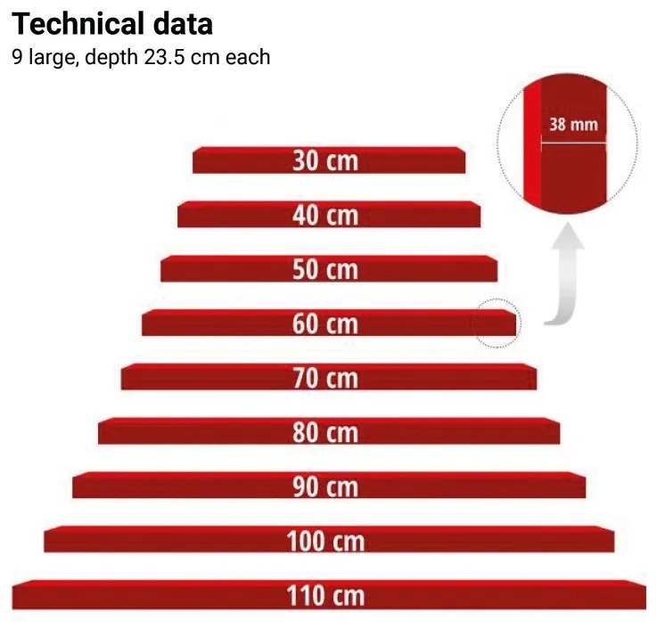 STILISTA Fali polc Volato 60 cm sötét fa