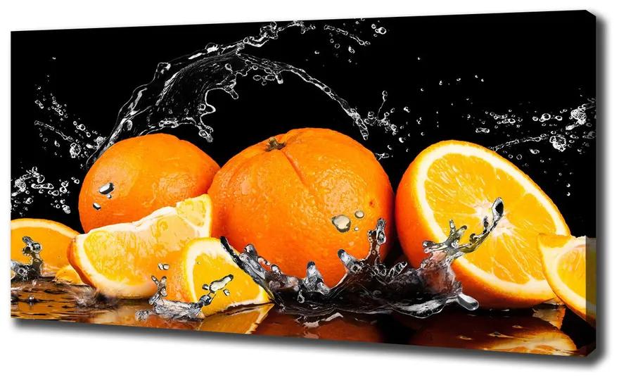 Feszített vászonkép Narancs és víz pl-oc-140x70-f-89166041